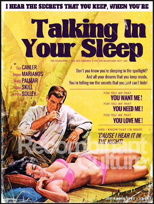 The Romantics 'Talking In Your Sleep' Art Print - RecombinantCulture