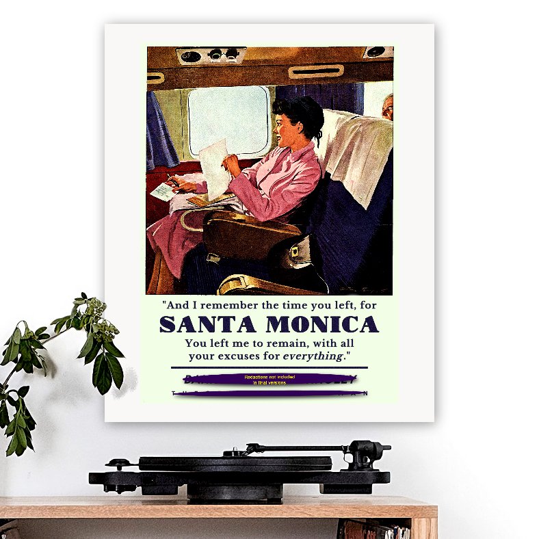 Theory of a Deadman - inspired 'Santa Monica' Art Print - RecombinantCulture