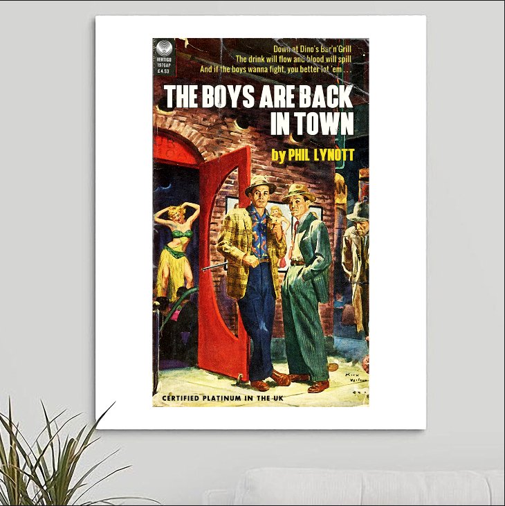 Thin Lizzy 'The Boys Are Back In Town' Art Print - RecombinantCulture