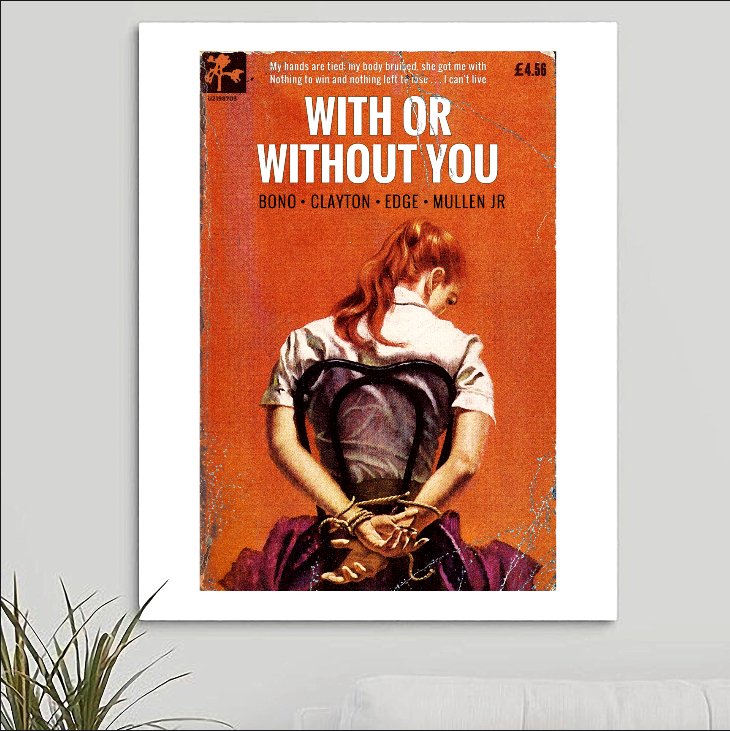 U2 'With Or Without You' v1 Art Print - RecombinantCulture